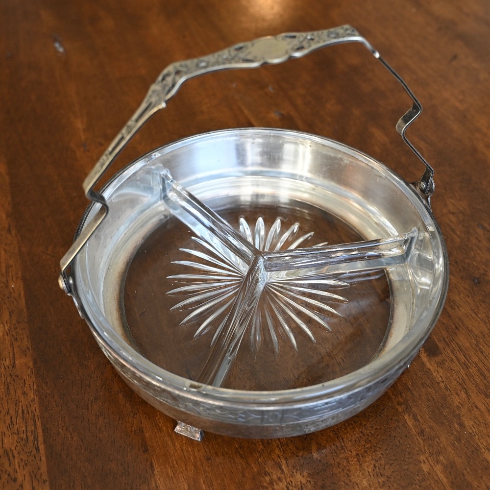 Benedict Period Plate Chinese Chippendale Divided Snack Dish | E.P.N.S. B.M.M.